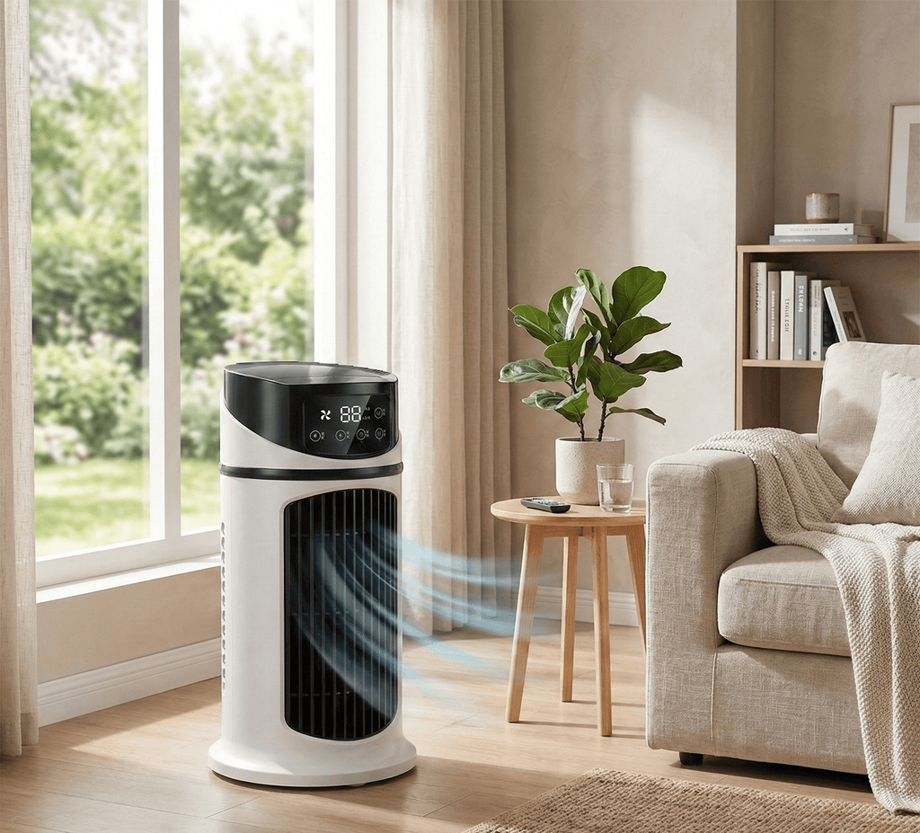 Refroidisseur d’Air Portable USB – Mini Climatiseur avec Réservoir d’Eau, Ventilateur Silencieux pour Bureau, Chambre ou Camping - HomeAirPro