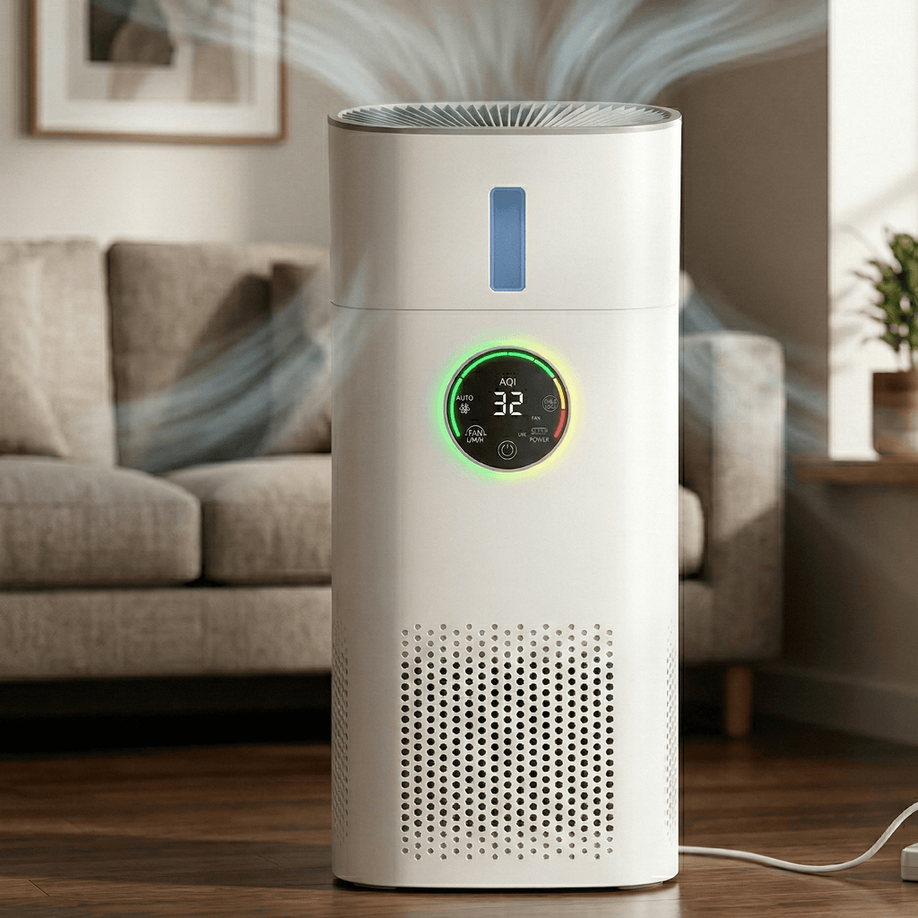 Purificateur d’Air HEPA H13 avec Humidificateur – Anti Allergies, Poils d’Animaux, Fumée – Purificateur d’Air Silencieux pour Chambre et Maison - HomeAirPro