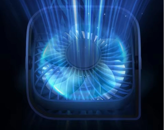 Ventilateur USB de Bureau – Mini Ventilateur Portable Silencieux 3 Vitesses, Rotation 360° pour Bureau, Chambre et Maison