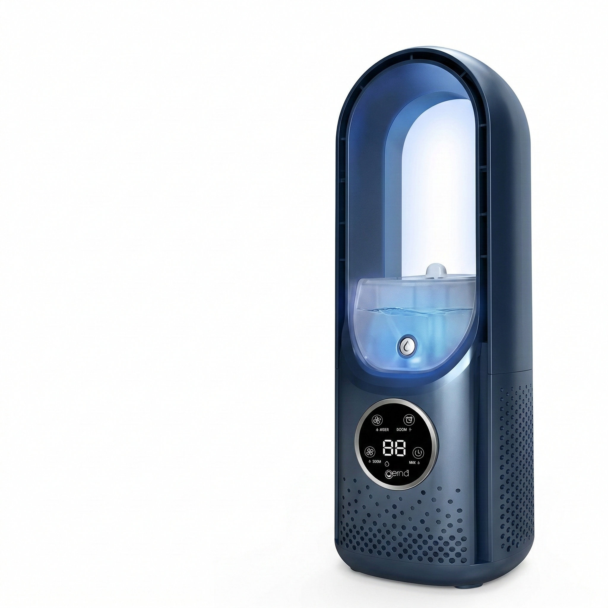 Ventilateur USB Sans Pales avec Humidificateur – Refroidisseur d’Air Portable 6 Vitesses, Ventilateur Silencieux pour Bureau, Chambre ou Maison